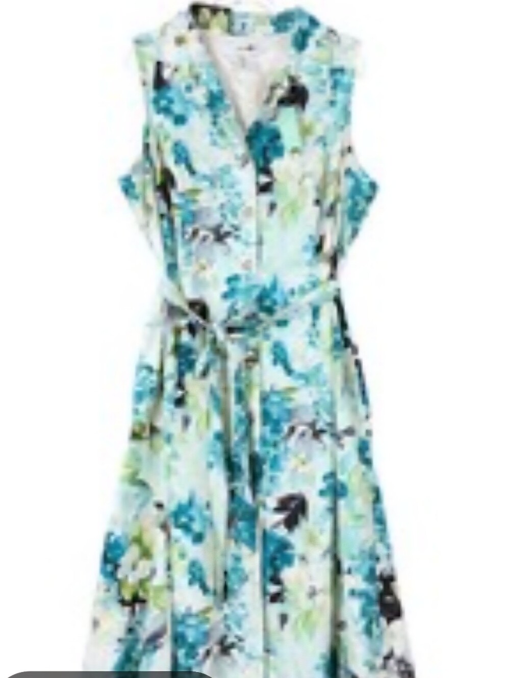 Coldwater Creek Sleeveless Button-Down Linen Maxi Dress Fully Lined size 20 W